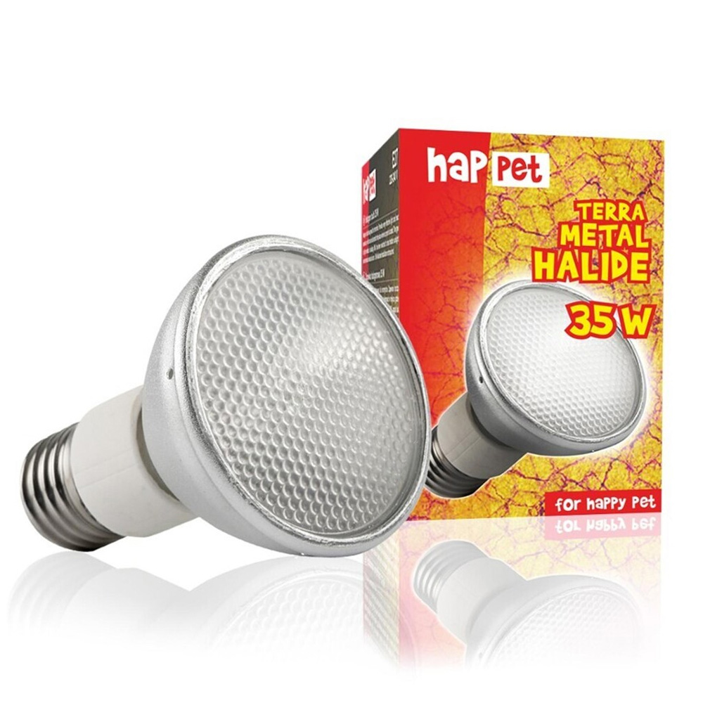 Żarówka Metahalogen MINI 35W 3w1 UVB UVA do terrarium dla gadów Happet